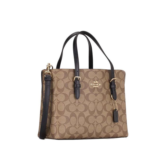 Sac fourre-tout Coach C4250 Mollie 25 en toile Signature en kaki/noir