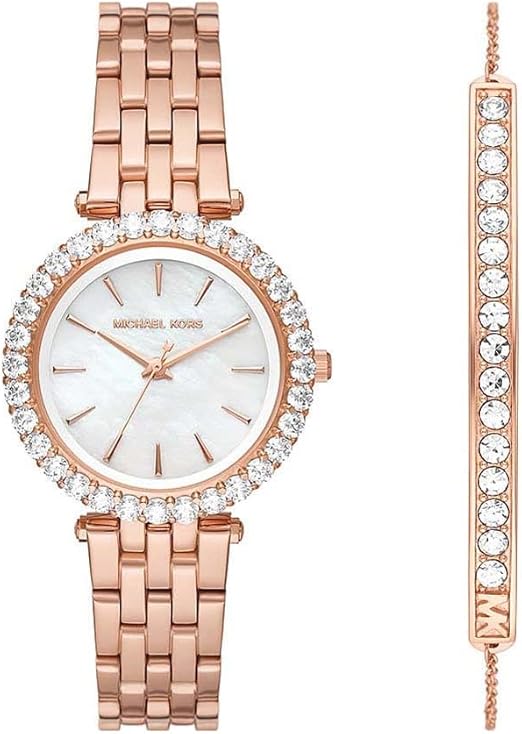 Montre pour Femme Petite Darci, Bracelet en Acier Inoxydable + bracelet - MK1064Set