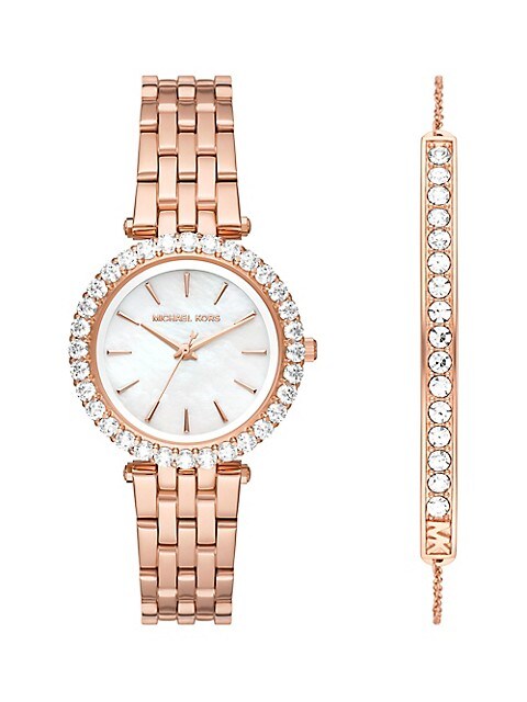 Montre pour Femme Petite Darci, Bracelet en Acier Inoxydable + bracelet - MK1064Set