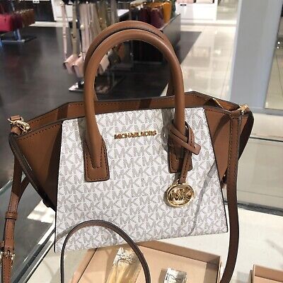 Sac Michael kors Avril Leather Crossbody vanilla