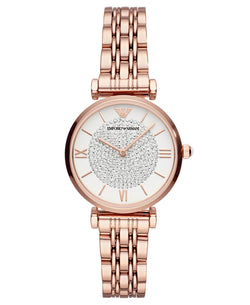 Montre Femme Emporio Armani Retro Or Rose Acier Inoxydable AR11244