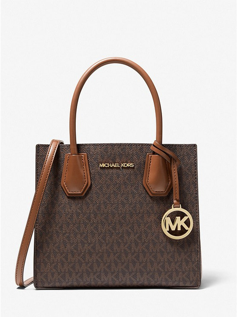 Michael Kors Mercer Medium Pebbled Leather Crossbody brown