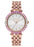 Montre femme ronde analogique à cadran blanc MK4517