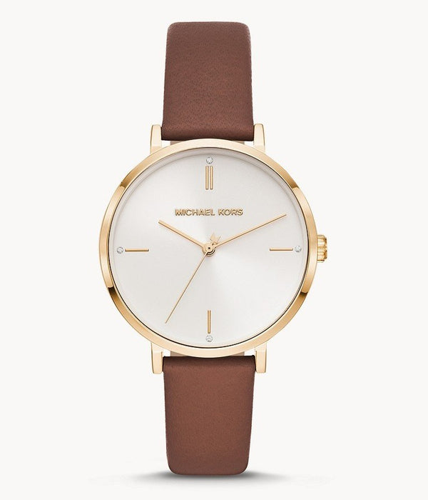 Montre Michael kors en cuir marron pour femme