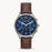 Montre Homme Merrick Chronographe En Cuir Marron