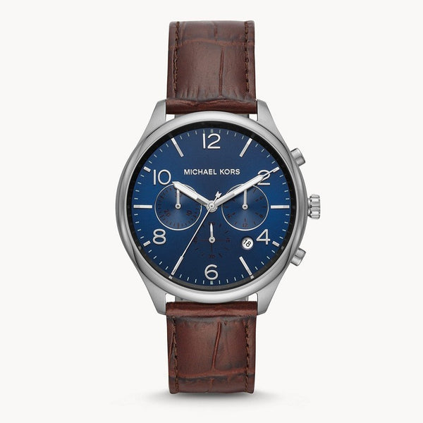 Montre Homme Merrick Chronographe En Cuir Marron